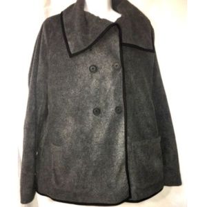 Old Navy Fleece Coat Size M Grey Long Sleeve
